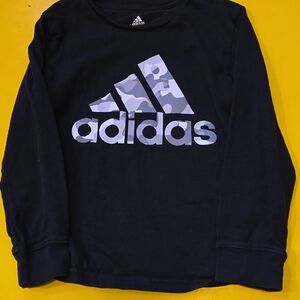 Boys Adidas Black Long Sleeve Shirt